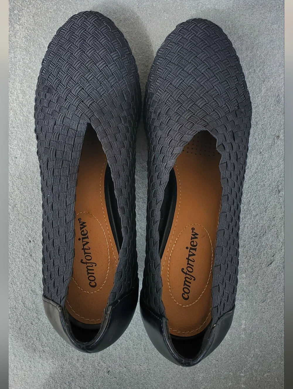 comfortview women's US 7.5 fold mid black
